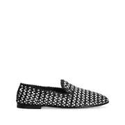 [Dolce & Gabbana] Dolce & Gabbana-Mocassini Nero Bianco-Uomo 44 IT