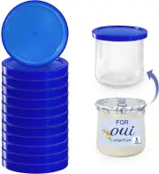 Oui Yogurt Jar Lids - 12 Pack Oui Lids for Yoplait Yogurt Container, Sealed agai