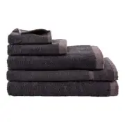 MyHouse Riley Bamboo Cotton Towel Collection - Charcoal - Bath Sheet