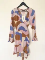 *New With Tags* MISTER ZIMI Elke Wrap Dress In Jacaranda Size 10