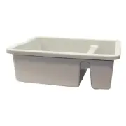 TableCraft 1547G Gray 22 Heavy Duty Divided Tote Box"