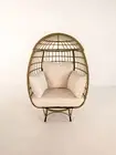 Outdoor Lounge Egg Chair Large Pod Chair with Cushion