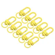 Swivel Clasps Snap Hook, 33x13mm Lobster Claw Clasp for DIY Yellow 16Pcs