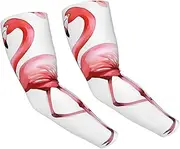 [FHEDVBN] Flamingo Arm Sleeves Compression Arm Covers for Men Women Outdoor Sun Sleeves Cooling Sports Sleeve, Black