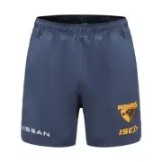 Hawthorn Hawks Training Shorts Sizes 4XL & 5XL Available Steel-Blue AFL ISC 23