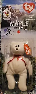 Maple The Bear - 1999 McDonald's Ty Beanie Baby With Rare 1993 / Oakbrook Errors