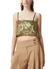Pinko Sailor Sequin Crop Top