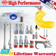 Air Compressor Kit 1/4 Inch NPT Air Tool Kit & 1/4 Inch x 25Ft Coil Nylon Hose
