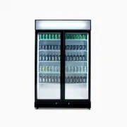 Bromic GM0900LBECO 2 Door 885L Flat Glass Upright Display Fridge - Black