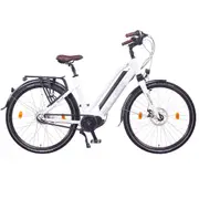 NCM Milano Max N8R Trekking E-Bike, City-Bike, 250W-500W, 36V 16Ah 576Wh Battery [White 28"]