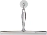 Zia Bathroom Shower Door, Window and Mirror Squeegee with Suction Storage Hook -