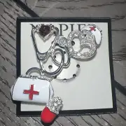 NWT Napier Silver Tone Healthcare Nurse Medical Professional Pin Pretty