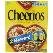 Cheerios Gem43509 Cereal, Whole Grains Oats, 20.35 Oz., 2/Carton