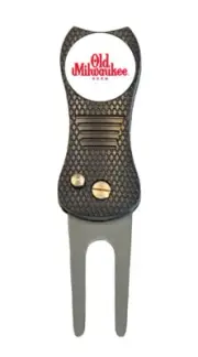 Old Milwaukee Golf Ball Marker w/ Premium Switchblade Divot Tool Beer