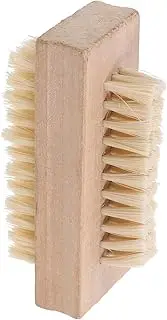 SHERCHPRY Wooden Handle Dual Sided Natural Bristle Nail Brush for Cleaning and Spa Use Moderate Hardness for Hands and Feet for Nail Care and Hygiene