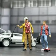 1/64 Scale Resin Model Back to the Future Dr Brown and Marty Figures Miniature