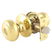 Gainsborough Polished Brass Edge Entrance Knobset