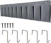 RVZONE RV Shoe Pockets 10 Pockets Heavy Hanging Bedside Storage Organizer with Sturdy Hooks Storage Pockets Hangs on bed for Shoes Toys and Tool Accessories