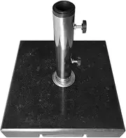 LUXI Parasol Base Granite with Wheels 30Kg, Heavy Duty Adjustable Umbrella Base for poles with diameters of 38/48mm(Square Black)