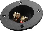 ETHZZLE Speaker Terminal Connector Kit 2-Way Round Terminals Binding Posts Screw Type Suitable for 4mm Banana Plugs DIY Audio