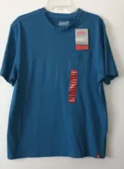 Coleman T Shirt Mens M Brand New Pocket Camping Lantern Blue Hiking Outdoors