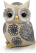 Owl Statue for Home Decor Accents, Owl Figurine Decor for Bookshelf Room Shelves Bedroom Office Table Desk Mantle TV Stand Decorations, Boho Resin Ornaments Gifts for Women