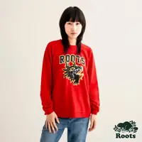 在飛比找momo購物網優惠-【Roots】Roots 女裝-舞龍新春系列 毛圈布寬版圓領