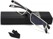 EYEURL Reading Glasses Half-Rim Computer Readers for Men and Women +1.0 Blue Light Blocking Thin Optics Eyeglass