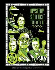 MST3k Art Print Poster - Mystery Science Theater 3000 Illustrated Characters