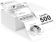 Labelife Thermal Direct 4x6 Shipping Labels Compatible with MUNBYN Rollo IDPRT SP420, SP410, POLONO PL60 Label Printer (Pack of 500 4x6 Fanfold Labels)