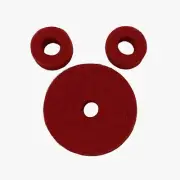 Ahead - AWFRHH - Red Wool Cymbal Felts Hi-Hat Pack (1x SEAT, 2x CLUTCH FELTS)