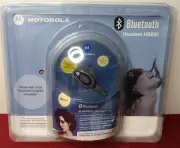 Vintage Motorola Bluetooth Headset HS850 Silver/Blue Ear-Hook Headsets BRAND NEW