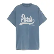 [Balenciaga] Balenciaga Slogan-print T-shirt II NUMERIC BLUE