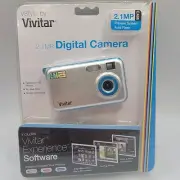 Vivitar Vstyle VS28B 2.1 MP Digital Camera Silver Blue New Sealed