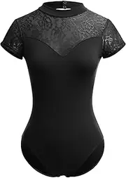 [AFAVOM] Ballet Leotards for Women Adult Butterfly Flower Print Backless Gymnastics Leotards with Bra Training Practices