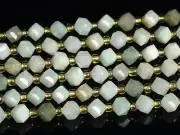 8MM Genuine Natural Multicolor Burma Jade Bead Grade AA Faceted Cube Loose Beads