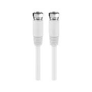 Goobay Antenna Cable (80 dB) F-type to F-type for TV Sets/Receivers - White