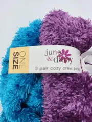 Womens Cozy Crew Socks June & Daisy Fluffy OSFA