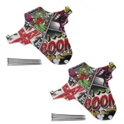 2Pcs Bike Mud Guard Short Mudguards Set Bike Front and Rear Compatible