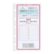 2025 Micro 5 Hole Size Weekly Diary Left Type System Notebook Refill 2605-0 486