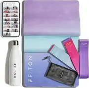 FitOn Yoga Starter Kit, Exercise Mat, Sculpt Resistance Bands and Water Bottle, Yoga Set for Beginners, Beginners Yoga Mat Set, Workout Accessories for Home, Gym, Outdoor Use, Starter Yoga Equipment