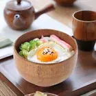 (Small 11cm)Wood Salad Bowl Decorative Bowls Salad Bowls Practical Durable