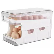 2-Tier Automatic Scrolling Egg Rack Holder Storage Box Container Refrigerator