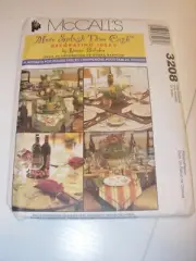 CRAFTS UNCUT MCCALLS 3208 Sewing Pattern TABLE RUNNER PLACEMAT NAPKINS DINING