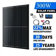 300W Fixed Solar Panel Kit 12V Mono Home Caravan Camping Power Charging Battery