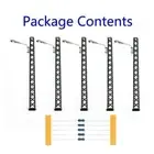 5-piece model railway lights lattice mast light track H0 light layout model buil