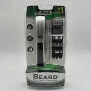 Wahl Beard Trimmer W/4 Guards, Mustache Comb, Blade Oil, Cleaning Brush NEW