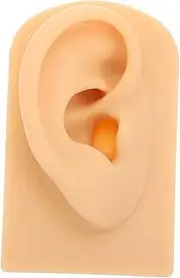 MUCKLILY Detailed Human Ear Presentation Model Silicone Ear Piercing Training Tool for Cleaning Practice
