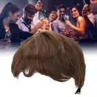 Men's Wig Light Brown Natural Fluffy Handsome Mesh Fashionable Short Hair Wi MGR