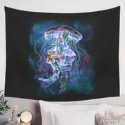 Colorful Underwater Jellyfish Tapestry